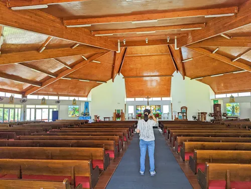 inside view of St. Joseph's Cathedral in Rarotonga in the Cook Islands