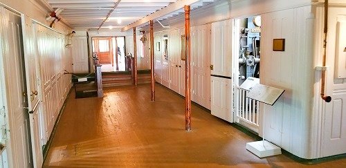 Interior of the Ticonderoga ship at the Shelburne Museum in Shelburne, Vermont