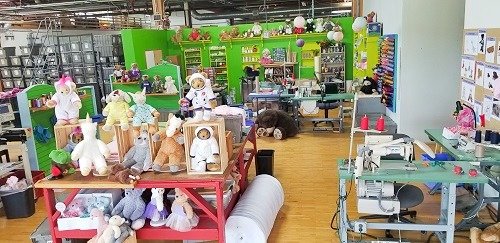 Factory tour at the Vermont Teddy Bear Factory in Shelburne, Vermont