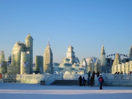 Ice Sculptures at Harbin Ice and Snow World by Day in Harbin, China - Making Memorable Moments