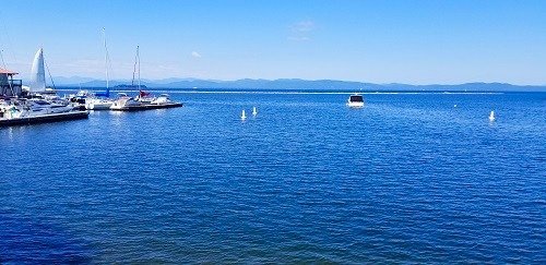 Seaview at the Burlington Waterfront in Vermont