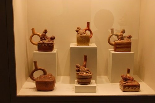 Sexual artifacts exhibited at Museo Arquelogico Rafael Larco in Lima, Peru