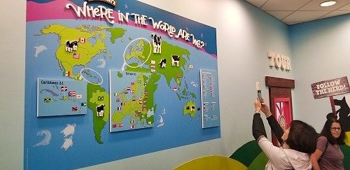 Map at the Ben & Jerry's Factory in Waterbury, Vermont