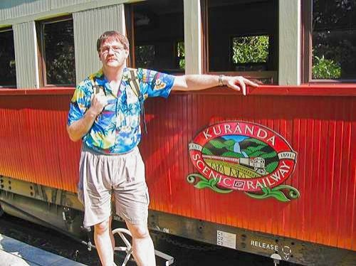 Passenger rail car of the Kuranda Scenic Railway in Kuranda, Australia