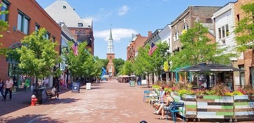 Church Street Marketplace in Burlington, Vermont