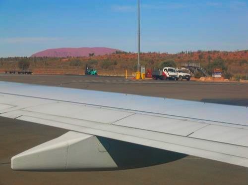 Photo of Uluru taken from Ayers Rock Airport