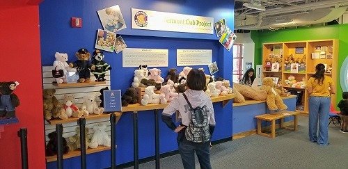 Lobby of the Vermont Teddy Bear Factory in Shelburne, Vermont