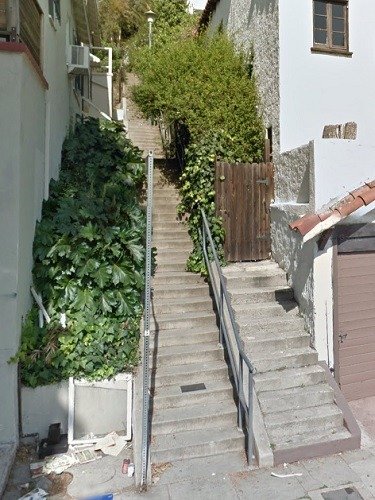 Laurel and Hardy Stairs, also called Music Box Steps, in Los Angeles