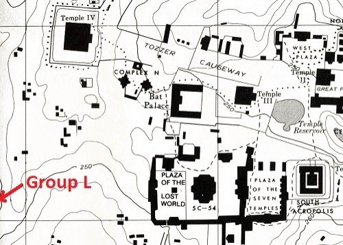 map of GROUP L in Tikal