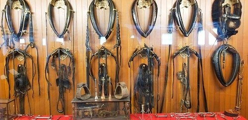 Interior of a barn at the Shelburne Museum in Shelburne, Vermont