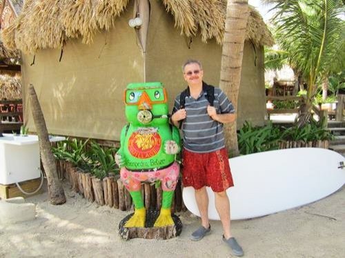 Statue in San Pedro in Ambergris Caye, Belize