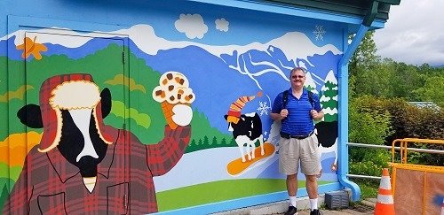 Mural at the Ben & Jerry's Factory in Waterbury, Vermont