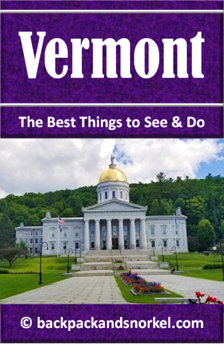 Vermont Travel Guide showing the Vermont State House in Montpelier, Vermont