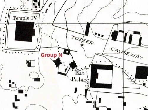 map of GROUP N (GROUP 5C-1) in Tikal