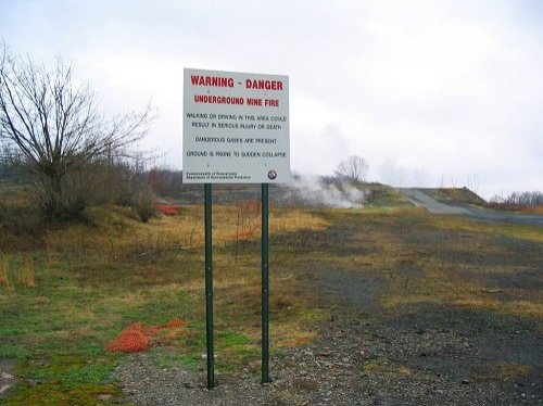 Underground coalmine fire in Centralia, PA