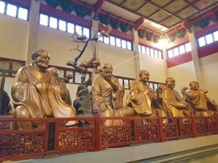 Hall of 500 Arhats at Lingyin Temple in Hangzhou, China