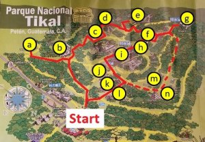 Map of Tikal