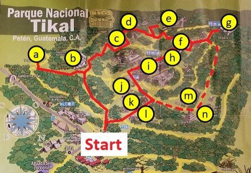 Tikal National Park Map