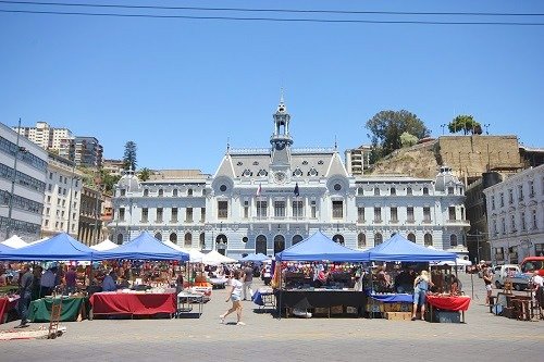 Plaza Sotomayor in Valparaiso, Chile