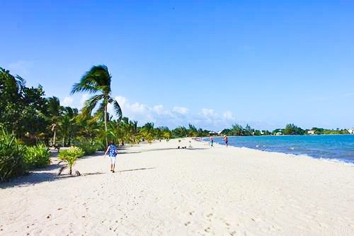 White sand beach in Placencia, Belize