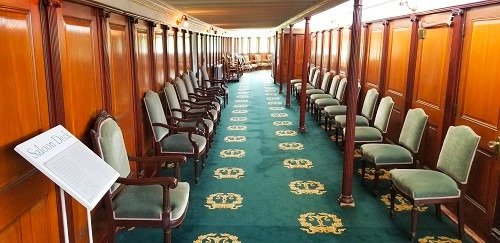 Interior of the Ticonderoga ship at the Shelburne Museum in Shelburne, Vermont