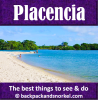 Belize and Tikal Travel Guide by Backpack & Snorkel showing a beach in Placencia, Belize