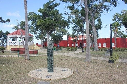 Moses "Buddhoe" Gottlieb Statue in Buddhoe Park right outside Fort Frederik in Frederiksted, St. Croix, USVI