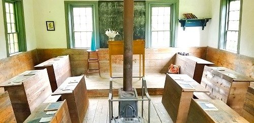 Interior of the old schoolhouse in the Hildene Estate in  Manchester, Vermont