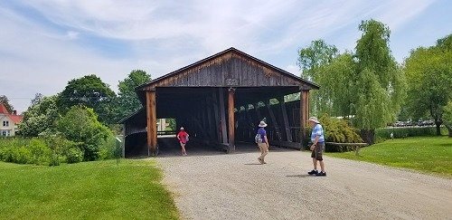 Covered bridge at the Shelburne Museum in Shelburne, Vermont