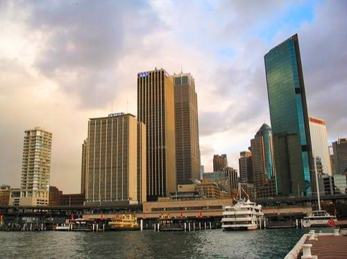 View the Sydney skyline of Circular Quay in Sydney, Australia