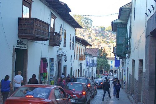 One of the many streets in Cuzco, Peru