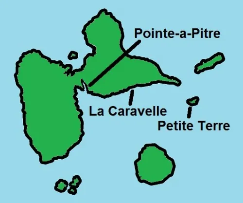 map of Guadeloupe