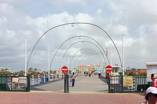 Queen Emma Bridge in Willemstad, Curacao