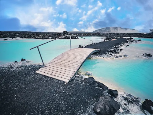 The Blue Lagoon in the Reykjanes Peninsula of Iceland