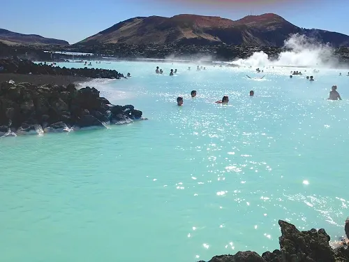 The Blue Lagoon in the Reykjanes Peninsula of Iceland