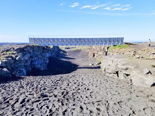 Bridge Between Continents in the Reykjanes Peninsula of Iceland