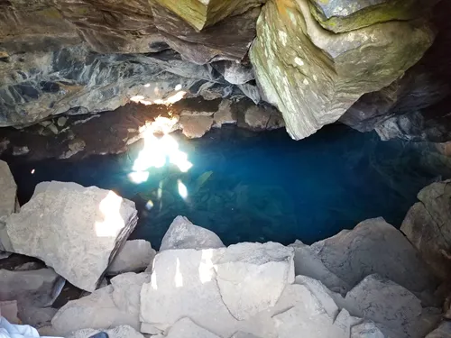 Grjotagja cave in Iceland