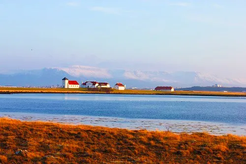 Presidential residence at Bessastadir in Iceland