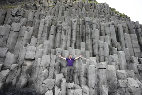 Reynisfjara Beach with Hálsanefshellir Cave in Iceland