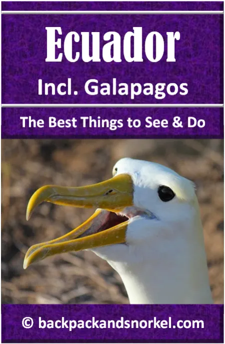 Backpack and Snorkel Ecuador and Galapagos Travel Guide - Ecuador and Galapagos Purple Guide