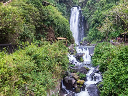 Cascadas de Peguche in Peguche near Otavalo  outside Quito in Ecuador