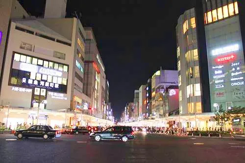 Shopping area along Shijo Street in Kyoto
