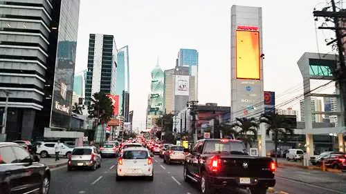 street view of Panama City, Panama