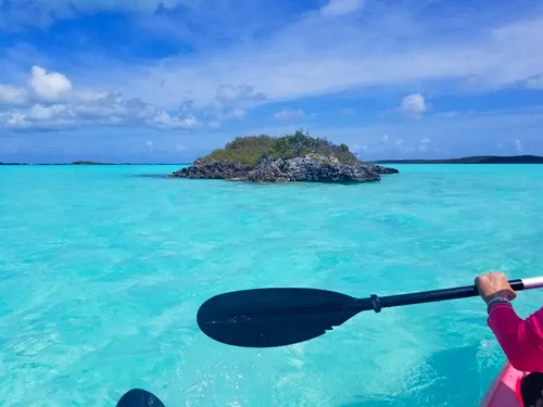 Kayaking in Chalk Sound in Providenciales, Turks and Caicos Islands