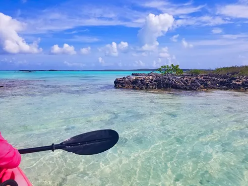 Kayaking in Chalk Sound in Providenciales, Turks and Caicos Islands