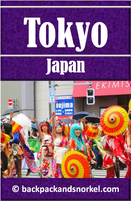 Backpack and Snorkel Tokyo Travel Guide - Japan Purple Guide
