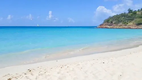 Ffryes Beach in Antigua in the Caribbean