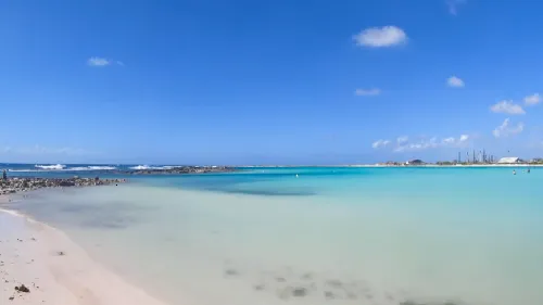 Baby Beach in Aruba in the Caribbean
