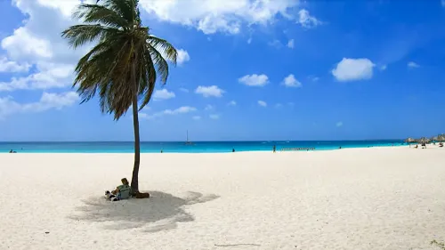 Eagle Beach in Aruba in the Caribbean