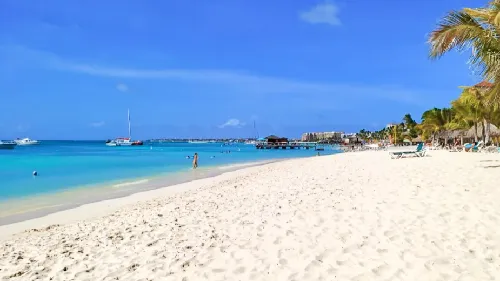 Palm Beach in Aruba in the Caribbean